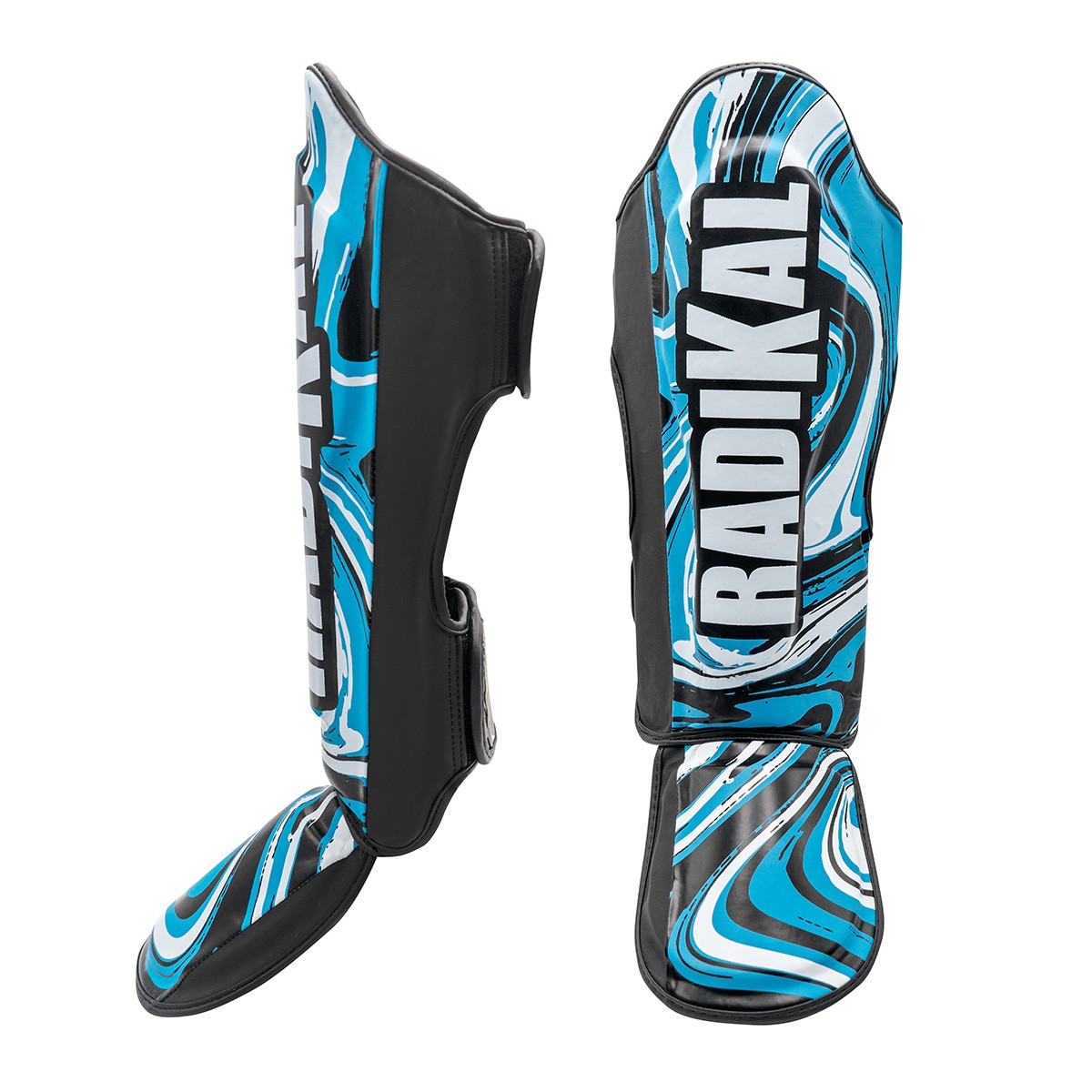 Chrániče holení a nártů Fujimae Muay Thai Radikal Blue