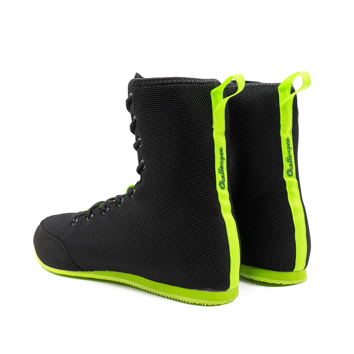 Boxerská obuv FUJIMAE Challenger Hi-Top Black/Neon Yellow