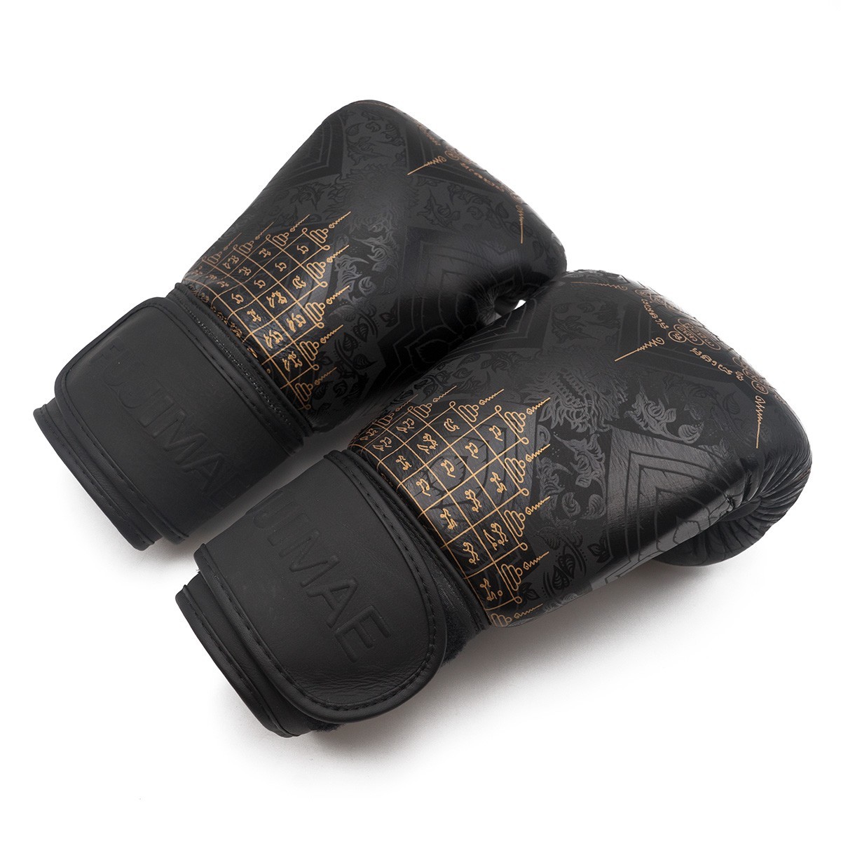 Kožené boxerské rukavice FUJIMAE SakYant II Black/Gold