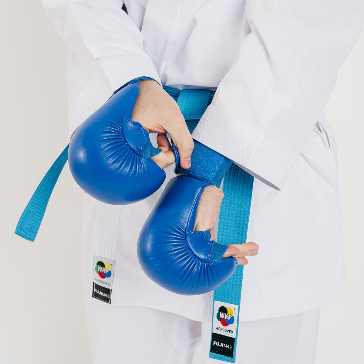 Rukavice Karate (Tsuki) Fujimae Advantage - bez palce, modré