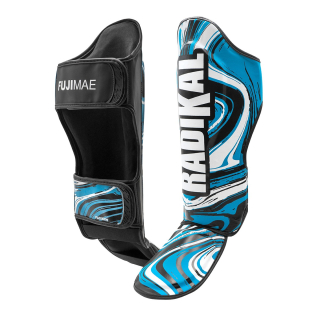 Chrániče holení a nártů FUJIMAE Muay Thai Radikal Blue