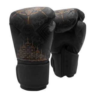 Kožené boxerské rukavice FUJIMAE SakYant II Black/Gold